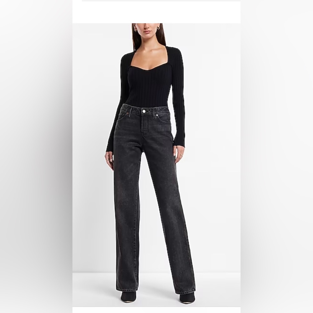 Express relaxed straight low rise jeans 4R